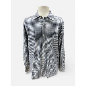 Viyella Wool Cotton Blend Long Sleeve Button Down Shirt Mens 17” (43cm) Size XL